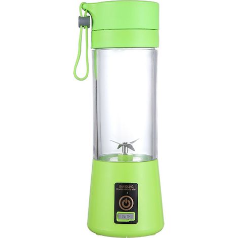 Hand blender stick Mélangeur Portable mélangeur sans fil USB presse-agrumes électrique mélangeur Mini robot culinaire mélangeur personnel mélangeurs de jus--vert