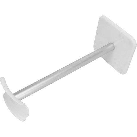 Support pour casque audio, coins arrondis, base antidérapante, plateau en TPU, barre métallique robuste, blanc. Idéal pour la maison, les jeux ou le bureau. (1/4)