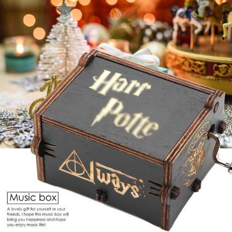 BOYOU  Handkurbel-Spieluhr  Mechanisch, Holz  Schwarz  Harry Potter (1/4)