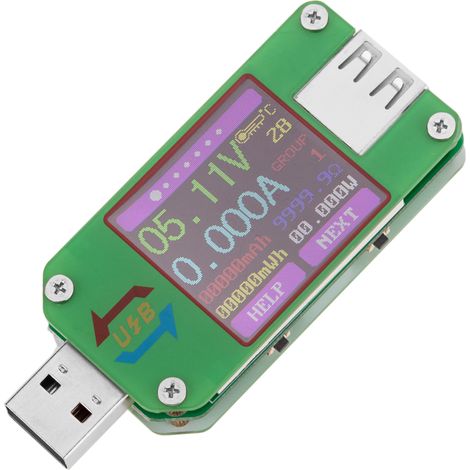 BeMatik - Multimètre ampèremètre numérique UM24 pour ports USB avec mesure de tension et d'ampérage (1/5)