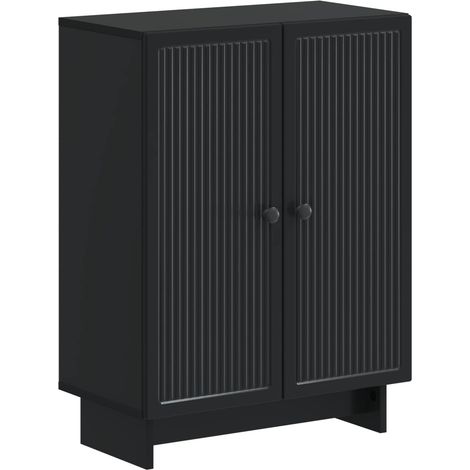 Badezimmer Aufbewahrungsschrank EDE Schwarz 59,5 x 31 x 80 cm vidaXL (1/5)