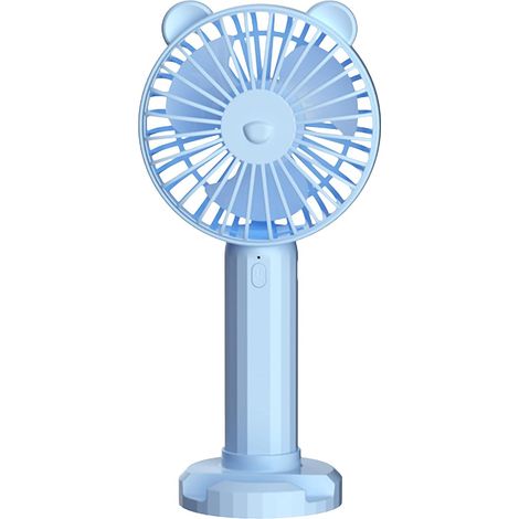 Manual Fan for Cooling Mini Pocket USB Fan with Stand 3 Speed Strong Wind,Applicable for outdoor,school,work,camping fast cool down - blue (1/5)