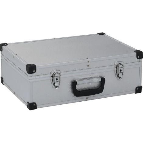 Valigetta portautensili cassetta portautensili carrello portautensili cassetta portautensili contenitore portadocumenti portatile 46 cm argento 020003268