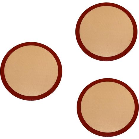 3 Pièces Tapis De Cuisson En Silicone Plateaux De Cuisson Tapis De Cuisson à Rouler Pâte à Pâtisserie Tapis Micro-ondes Réutilisable Pour Avec Pizza Tapis De Macarons Gel De Silice'itempackagequantity (1/5)