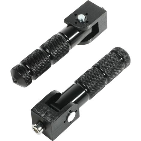 Repose-pied Moto en Aluminium - Pédale Pliante 90° avec Tige de Support 8 mm
