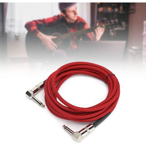 Câble Guitare JORINDO 6.35mm 1/4 Pouce, Fil Audio 3 m pour Instrument de Musique Électrique, Cordon JD6208