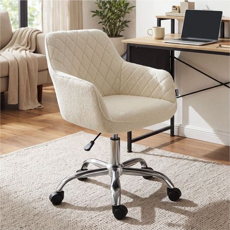 Fauteuil pivotant Nancy, rembourré, à roulettes, réglable en hauteur - (1/5)