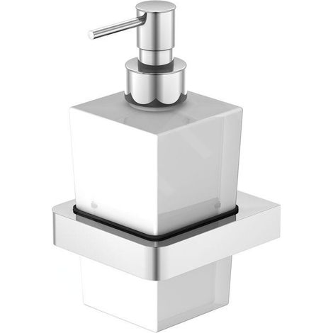 Steinberg 420 - Distributeur de savon avec support, verre dépoli / chrome 420 8001 (1/3)