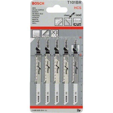 2608630014 - Set 5 lame per seghetto alternativo T 101 BR Clean for Wood