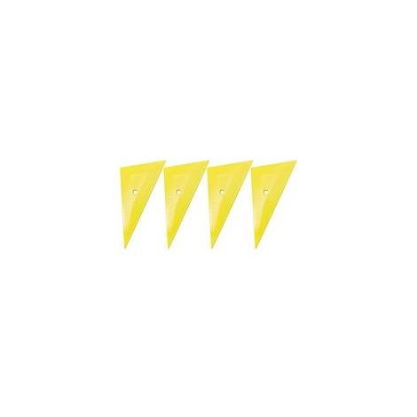 Lot de 4 Grattoirs Jaunes en Plastique pour Pose Film Teinté Vitres Voiture, Outils Auto pour Application Précise, Raclette Rectangulaire pour Films Adhésifs et Protection Auto (1/5)