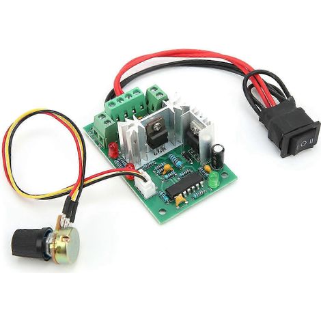 Variateur de vitesse PWM pour moteur à courant continu, module régulateur réversible 10V/12V/24V/36V, contrôleur de sens de rotation CW/CCW, interrupteur ajustable (1/5)