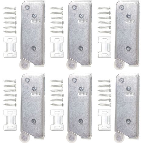 Lot de 6 mini loquets à ressort pour porte à ouverture par simple pression, légers et faciles à utiliser, pour portes de placard. (1/5)