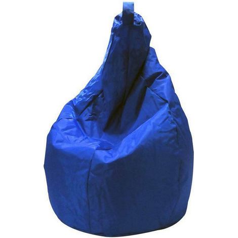Dmora Puf color liso, color azul, Medidas 80 x 120 x 80 cm, con embalaje reforzado