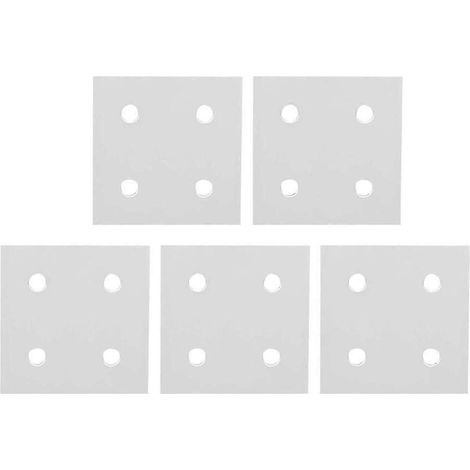 Plaque de fixation en aluminium 6060-4 trous, lot de 5. (1/4)