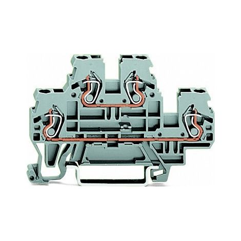Connettore per binario a 2 livelli 2,5 mm² L/L grigio 870-501
