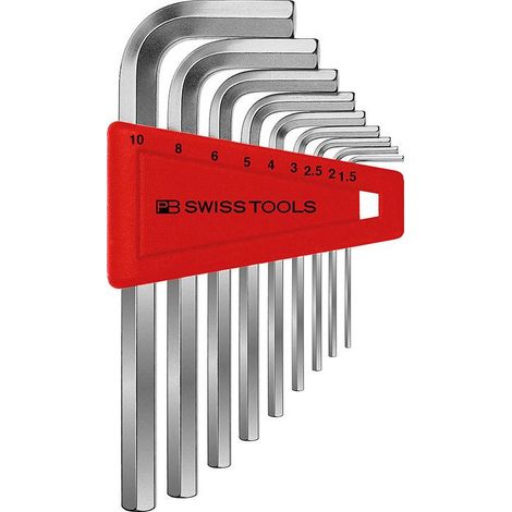 Juego de llaves Allen en soporte de plástico 9 unidades 15-10mm PB Swiss Tools