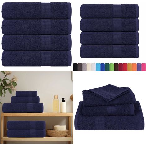 vidaXL Badetücher 4 Stk. Marineblau 100x150 cm 360 g/m² 100% Baumwolle (1/5)