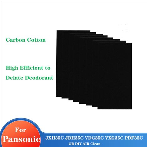 (8 pièces) Filtres en coton et charbon actif pour purificateur d'air (400 x 217 x 5 mm), compatibles avec les modèles JXH35C, JDH35C, VDG35C, VXG35C et PDF35C. (1/4)