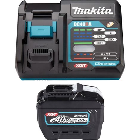 Makita BL4080F 40V Max 8Ah Li-ion XGT Battery + DC40RA 40V Rapid Fast Charger
