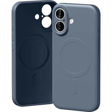 Funda Mercury Semi-Silicone MagSafe para iPhone 17 color azul sierra