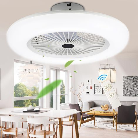 Ventilatore a lampadario Ventilatore da soffitto leggero Silenzioso ventilatore LED regolabile per camera da letto