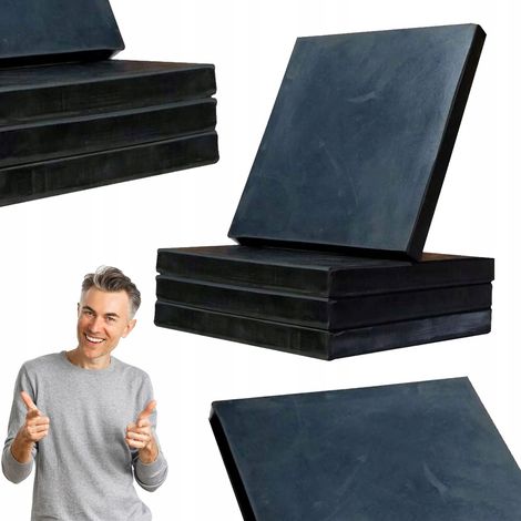 Tamponi in gomma per livellare le travi del terrazzo, distanza 100x100x10 mm, 10 pezzi (1/5)