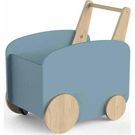 Demeyere Aufbewahrungsswagen FIRMIANA blau-orangem Holz natur