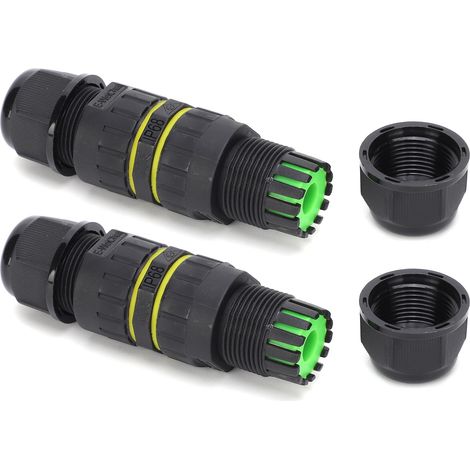 Connecteur Étanche 2 Pièces IP68 M16 2 Broches pour Câble Électrique Extérieur Ignifuge Raccord de Jonction pour 7-10mm (1/5)