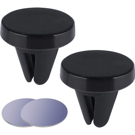 Support magnétique universel pour téléphone de voiture (lot de 2), compatible avec les téléphones portables et les mini-tablettes grâce à sa technologie de fixation rapide Swift-Snap et ses 2 plaques (1/5)