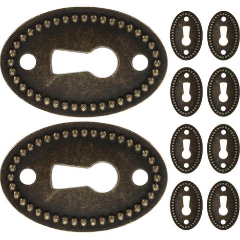 Lot de 10 cache-serrures ovales en alliage zinc au design (1/5)