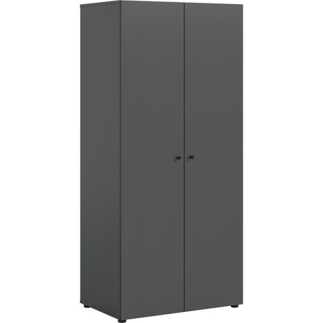 Darwin Kleiderschrank 2 Türen Anthrazit.