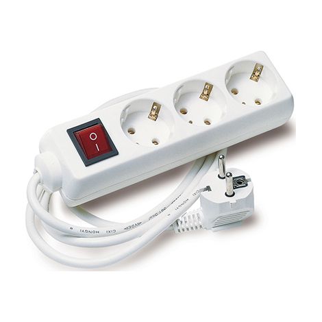 Mehrfachsockel mit 3 Steckdosen, Schalter, Kabel 1,4 m, 801600 tayg (1/2)