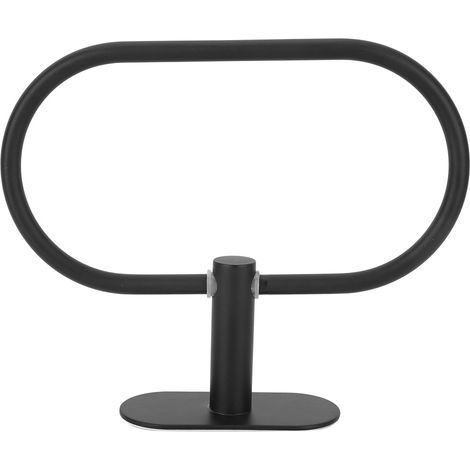 Toallero de pared fabricado en acero inoxidable 304 con estante negro resistente a la corrosión, no requiere perforación, capacidad de carga de 5 kg – 1 unidad (1/5)
