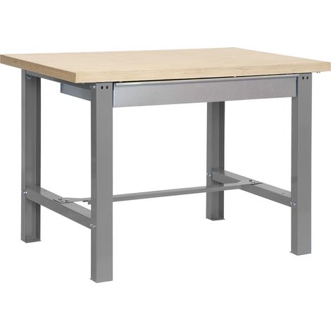 SimonRack Banco da Lavoro con Cassetto Telescopico a Chiusura Ammortizzata – MDF 35 mm – Portata 600 kg – 865x1800x750 mm – Tavolo Fai da Te – Grigio/MDF – BT-6 (1/3)