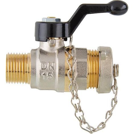 Robinet spherique Tappy fermeture avec petit levier manuel 1/2" PN40, DN15 1/2" male