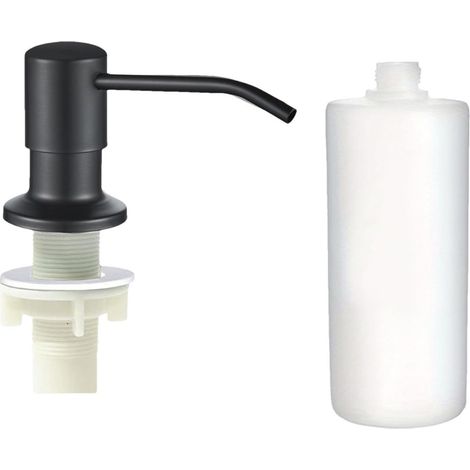 Distributeur de Savon intégré, Distributeur de Savon pour comptoir de Cuisine,Distributeur de Liquide en Acier Inoxydable, Bouteille de 350 ml/500 ML de à Vaisselle à (1/5)