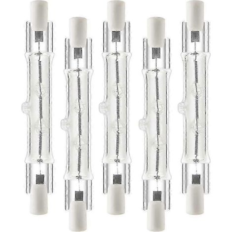 Ampoules halogènes linéaires V Pack R7s 118 mm 300 W 230 V à intensité variable pour le bâtiment (1/5)