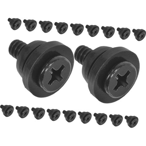 Lot de 20 Vis de Fixation en Fer pour Disque Dur Noir Absorption des Chocs, Montage Sécurisé pour Disque Dur Mécanique 3,5 Pouces PC (1/5)