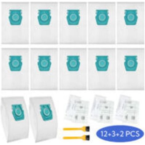 12 sacs à poussière de rechange pour aspirateur Miele TU Guard L1/Guard S1/CO Guard M1 - Accessoire pour aspirateur : sac à poussière, 3 jeux de filtres en coton, petite brosse (1/4)