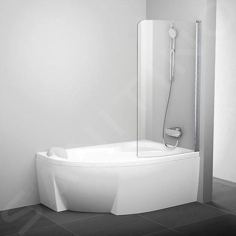 Ravak Chrome - Paroi de baignoire monobloc CVSK1 Rosa, droite, 1000x1500 mm, satiné/verre transparent 7QRS0U00Y1 (1/2)