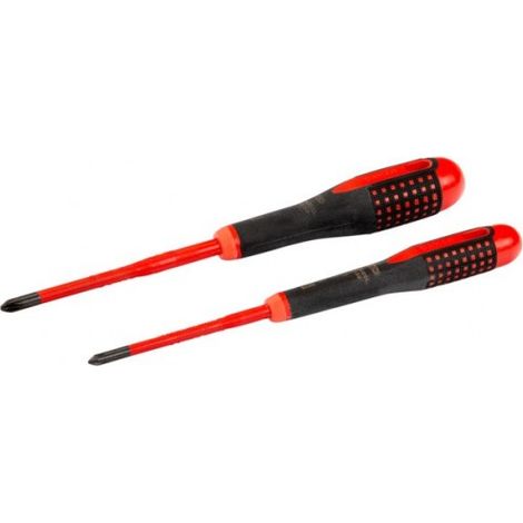 BAHCO - Jeu de tvis ERGO™ Slim isolés VDE pr vis Phillips, poignée trimatière - 2 pcs