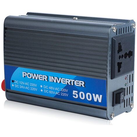royaluxe -Onduleur de voiture 500W, 24V à 220V Prise pour chargeur d'onduleur, Noir- (1/4)