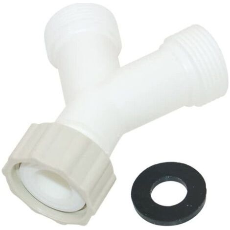 QORVA-Écrou-union dérivé à 2 voies 3/4 pouce - raccord en plastique pour appareils sanitaires de 2 3/4 pouces (par exemple lave-linge ou lave-vaisselle)