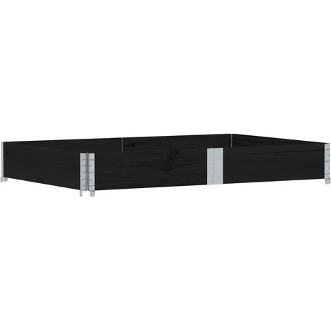 Collier de palette noir 150x100 cm bois de pin solide