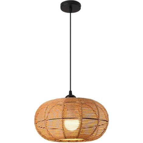 Lustre rustique de style ferme - convient au salon, à la salle à manger, à la cuisine et à la chambre - marron (1/5)