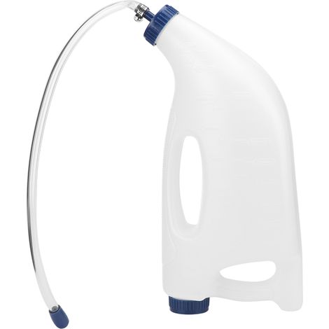 Biberon 4L en plastique pour veaux, alimentation, eau et médicaments, élevage agricole. (1/5)