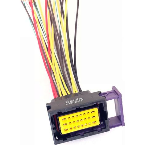 24-pin black ECU connector, CNG computer board, fuel conversion wiring harness plug, DJ7242-1.5/2.8-21 (1/3)