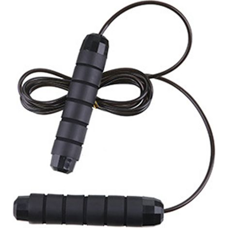 Corde à Sauter - Roulements à Billes - Câble en Acier Gainé PVC - Poignées en Mousse Mémoire EVA - Réglable en Longueur - 1 Pièce (1/5)