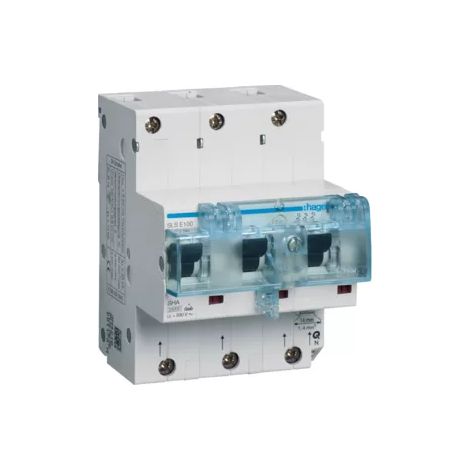 hager SLS-Schalter 3 polig E-Charakteristik 100A für Hutschienenmontage (1/2)