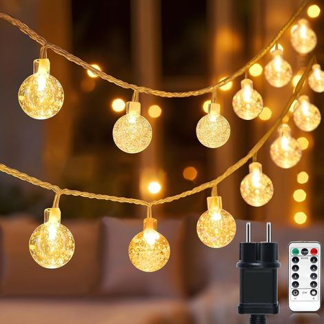 Guirlande Lumineuse Exterieure, 15M Guirlande Guinguette avec 120 LED Ampoules et Télécommande, 8 Modes IP65 Imperméable Guirlande Exterieur pour Jardin Terrasse Balcon Noël Mariage Fête Décoration (1/5)
